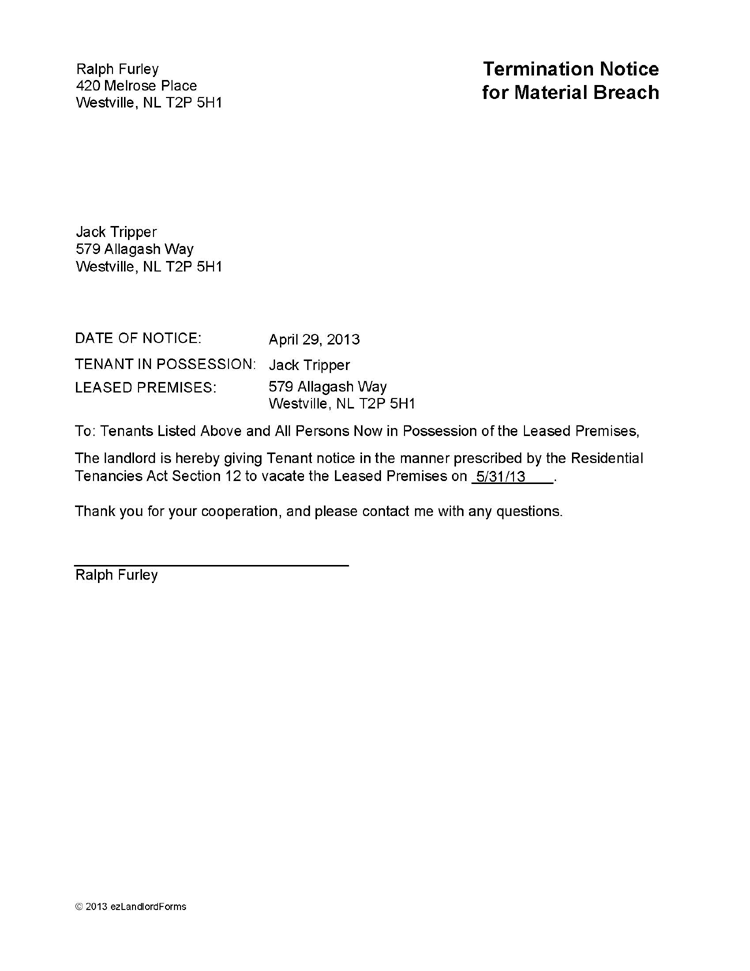 Apartment Rental Agreement Letter Sample