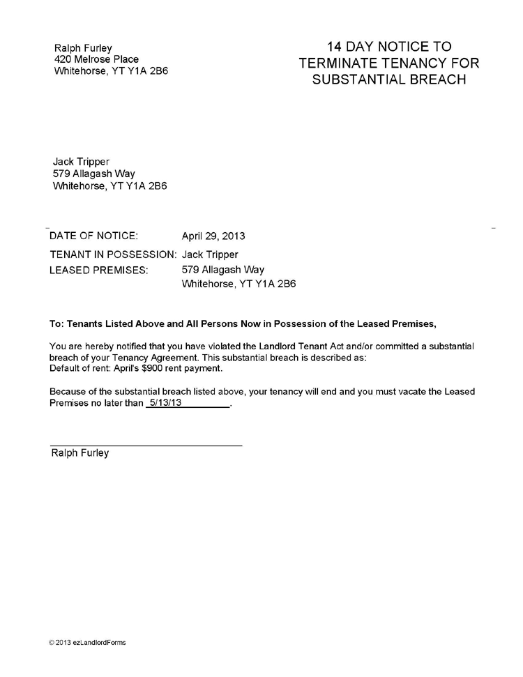 Breach Of Lease Letter from www.ezlandlordforms.com