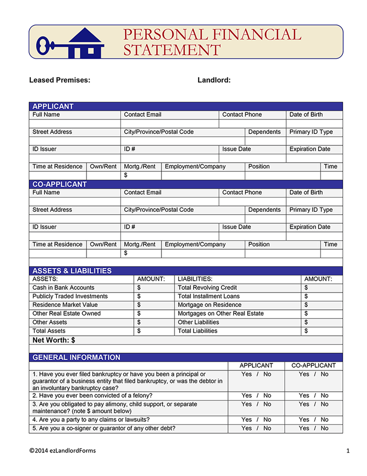 Personal Financial Statement Choice Image  Download CV Letter And Format Sample Letter