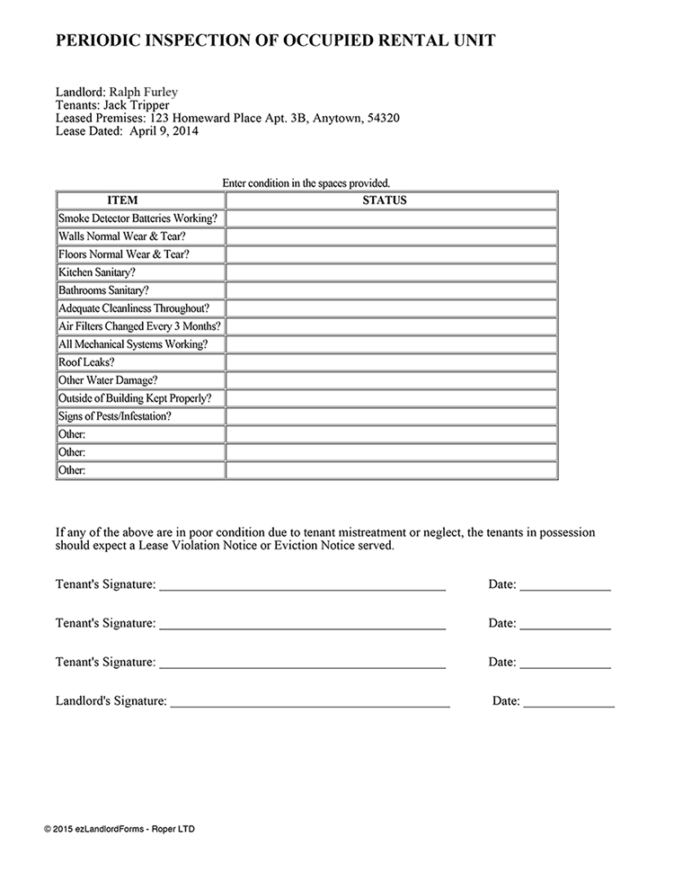 checklist for inspecting a house