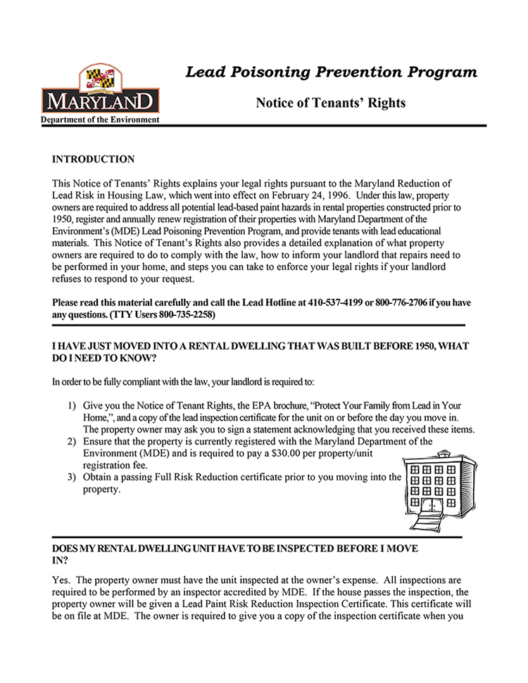 free maryland eviction notice