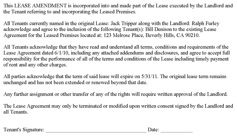 tenant amendment lease additional landlord panel manager agreement control backup server forms integrate wiki script