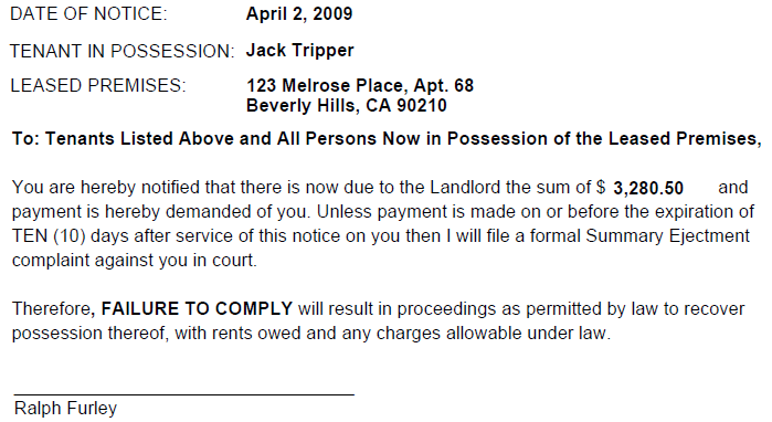 10 Day Demand Letter For Payment from www.ezlandlordforms.com