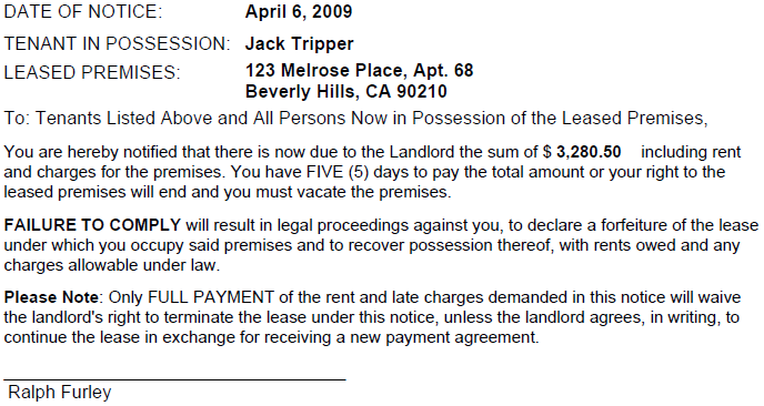 Virginia 5 Day Notice to Pay or Vacate EZ Landlord Forms Virginia 5 Day Notice to Pay or Vacate EZ Landlord Forms
