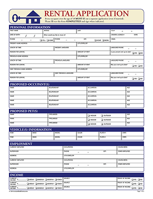 free rental lease application forms ez landlord forms
