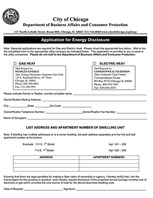 Chicago Application for Energy Disclosure