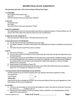 rental lease agreement rental