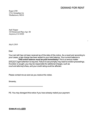 late rent notice tenant rent reminder notices ez landlord forms
