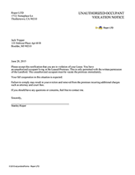 Sample letter to remove roommate from lease
