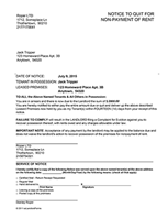 Eviction for non payment of rent Eviction for non payment of rent
