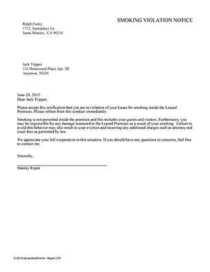 lease violation notice tenant violation notices ez landlord forms