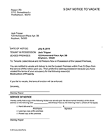 5 day eviction notice template